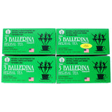 3 Ballerina Herbal Green Detox Tea- Bundle of 4 Boxes- Original 18 CT (3 Boxes) + Lemon 18 CT (1 Box)- 72 TEABAGS- Slimming Tea - Natural Tea