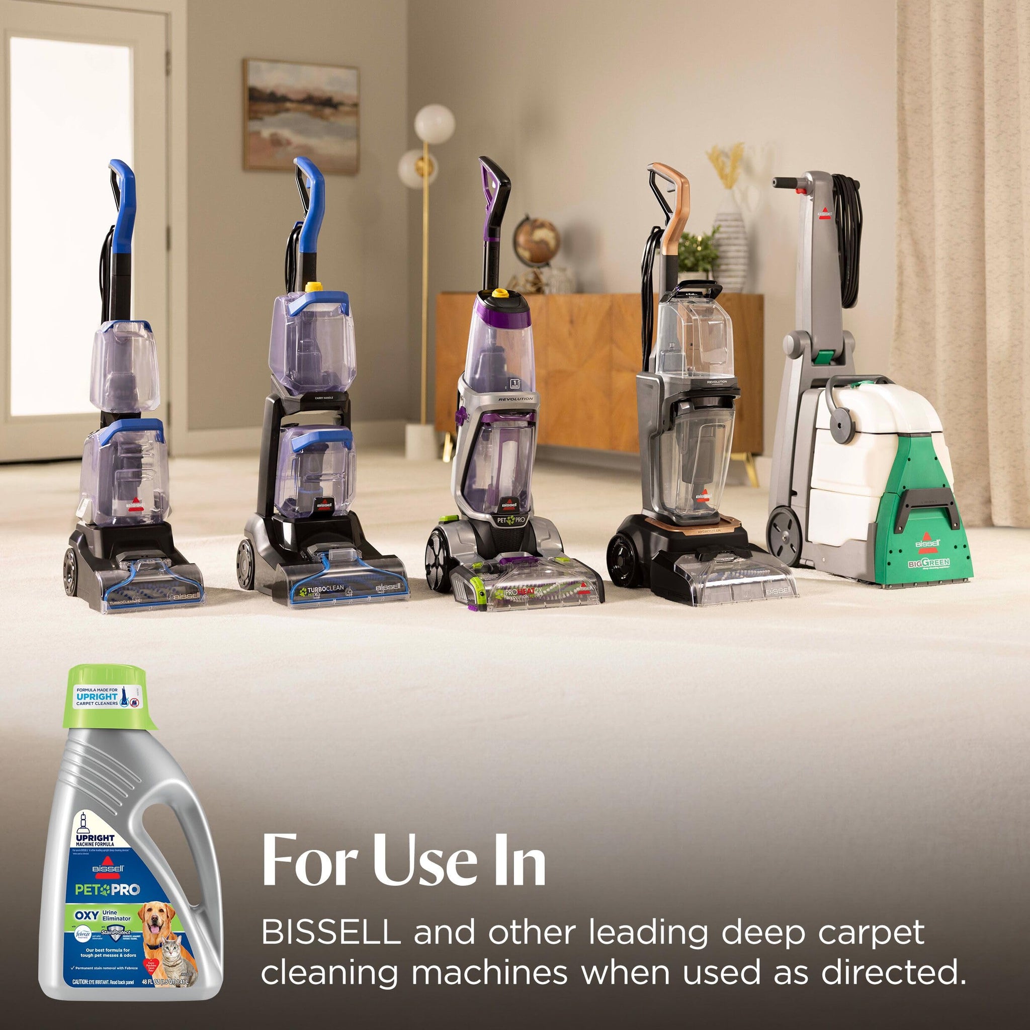 Bissell PET PRO OXY Urine Eliminator with Febreze Carpet Deep Clean Solution, with StainProtect Technology, for use in leading upright carpet