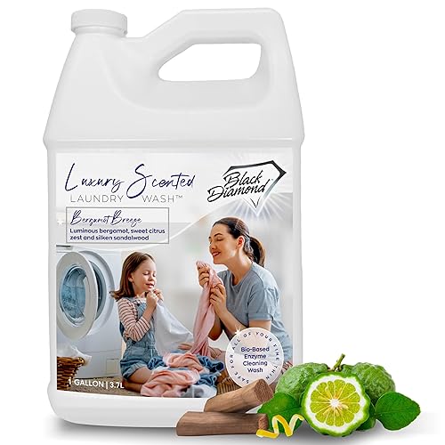Black Diamond Stoneworks Bergamot Breeze Luxury Scented Laundry Wash, Premium Quality Detergent, Superior Cleaning Performance, Long-Lasting