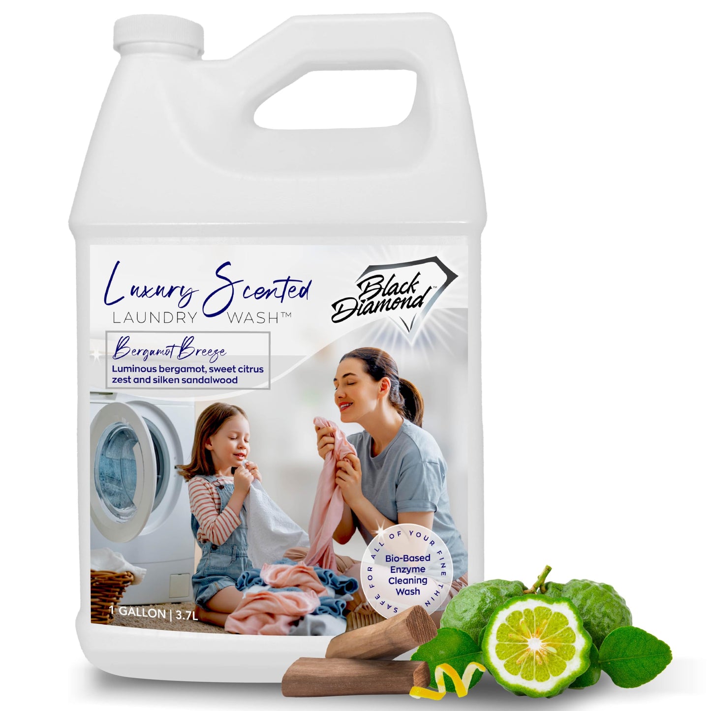 Black Diamond Stoneworks Bergamot Breeze Luxury Scented Laundry Wash, Premium Quality Detergent, Superior Cleaning Performance, Long-Lasting