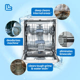 Dishwasher Cleaner & Deodorizer Tablets, Fights Grime, Grease, Limescale, Residue & Odor, Heavy Duty Cleaning Descaler Pods, Septic Safe, 24 Fresh