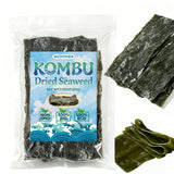 Premium Kombu, 7.05oz Dried Kelp from Hokkaido Japan, No Additives Sun-Dried Seaweed, for Japanese cuisine Seaweed Salad Dashi Stock Miso Soup Rice