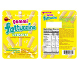 Bourbon Fettuccine Gummi Lemon Candy, 10-Pack - Japanese Tangy & Chewy Gummy Strips with Real Lemon Juice