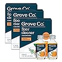 Grove Co. Floor Cleaner Refill Concentrate (6 x 1 Fl Oz) Plant-based Household Cleaning Supplies, Ammonia & Chlorine Free, No Plastic Waste, 100%