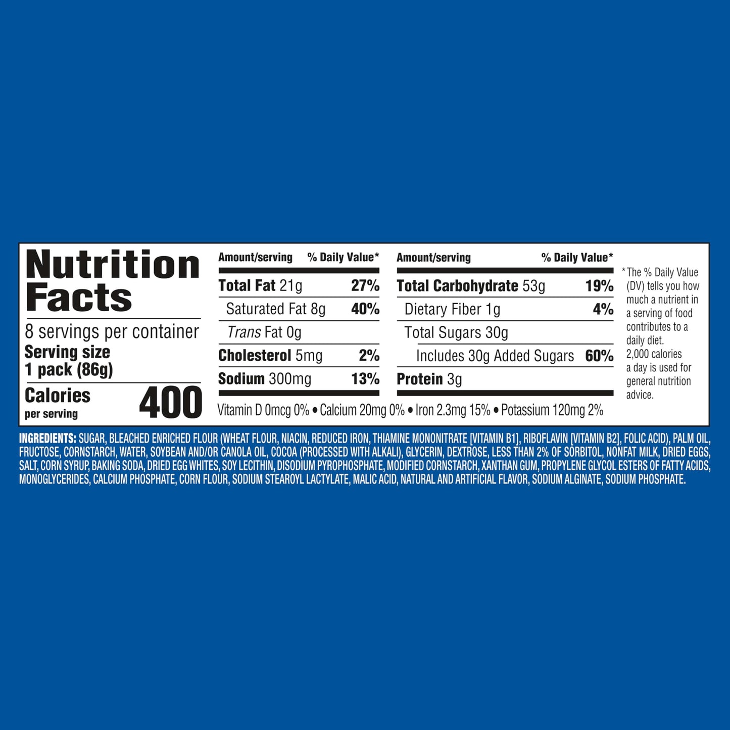 OREO Cakesters Soft Snack Cakes, 8-3.03 oz Snack Packs