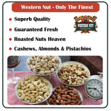 Western Nut Company Forest Gold Gift Box, Variety of Nut Collections, Seasonal Gift Wrap Boxes, 2LB Square Gift Box (Gift #10 Naturally Nuts)