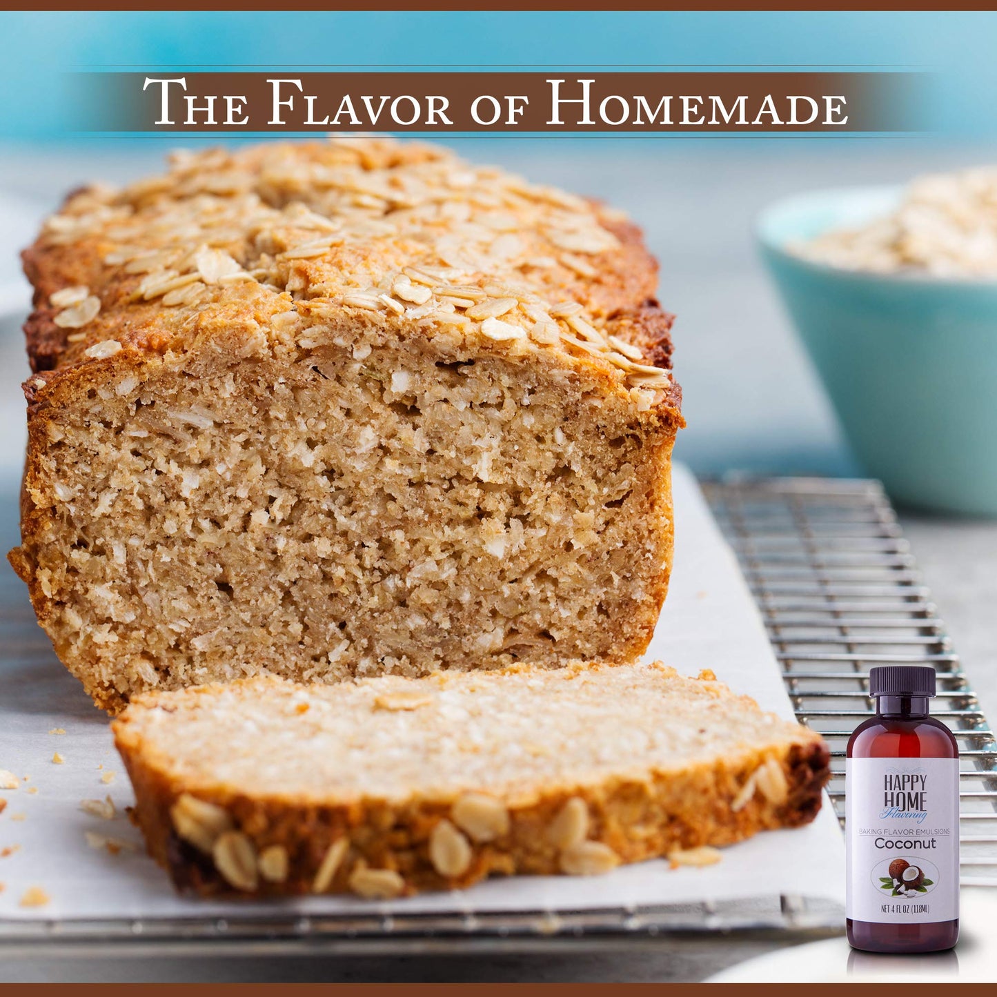 Happy Home Flavoring Imitation Coconut Baking Flavor Emulsion - Certified Kosher, 4 oz.