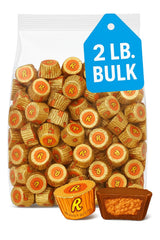 Milk Chocolate Peanut Butter Cup Candies - 2 LB Bulk Individually Wrapped Chocolate Treats - Approx. 105 Pieces - Party Favors, Snacks & Holiday Candy