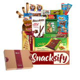 (21count) Gift Snack Box - Dubai Chocolate 93g & 27g + 19 Assorted Chocolates - International Turkish Chocolate Gift Box - Asian & European Sweets