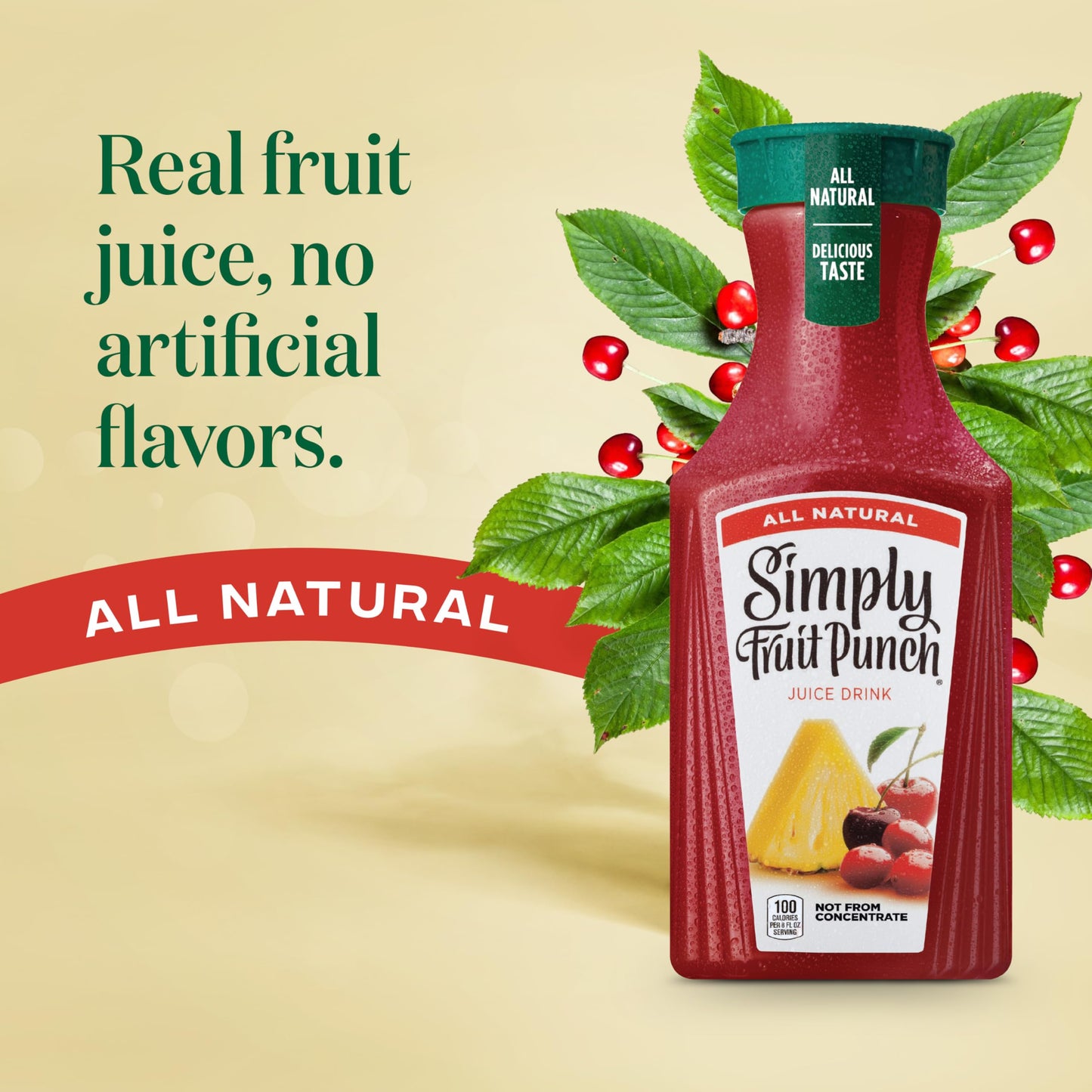 All Natural Simply Fruit Punch Juice Drink, 52 Fl Oz Bottle