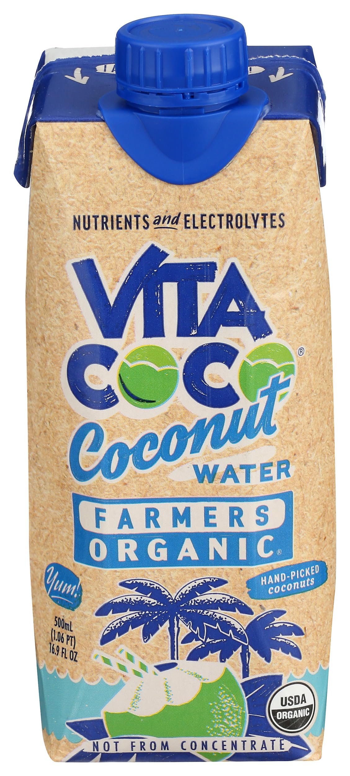 Vita Coco Organic Farmers Coconut Water, 16.9 FZ