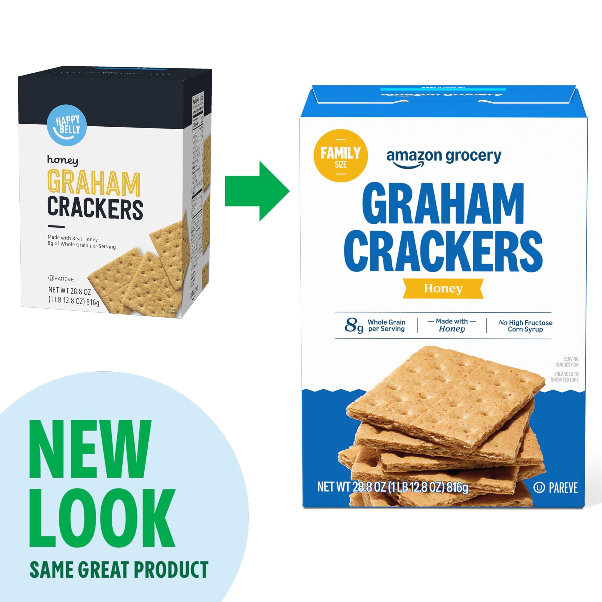 Amazon Grocery, Honey Graham Crackers, 28.8 Oz