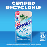 Mentos Pure Fresh Sugar-Free Chewing Gum with Xylitol, Fresh Mint Flavor, Easter Basket Essentials Stuffers for Kids and Adults, 90% Recyclable