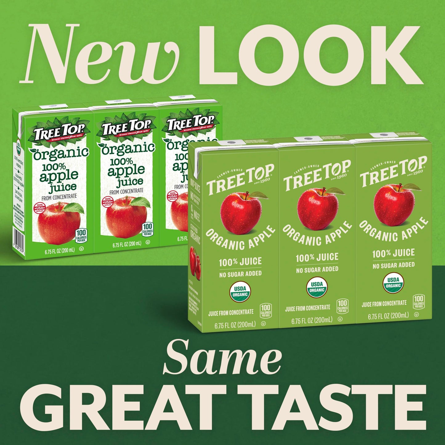 TREE TOP 100% ORGANIC APPLE JUICE - JUICE BOXES 6.75 OZ 3 Count (Pack of 1)