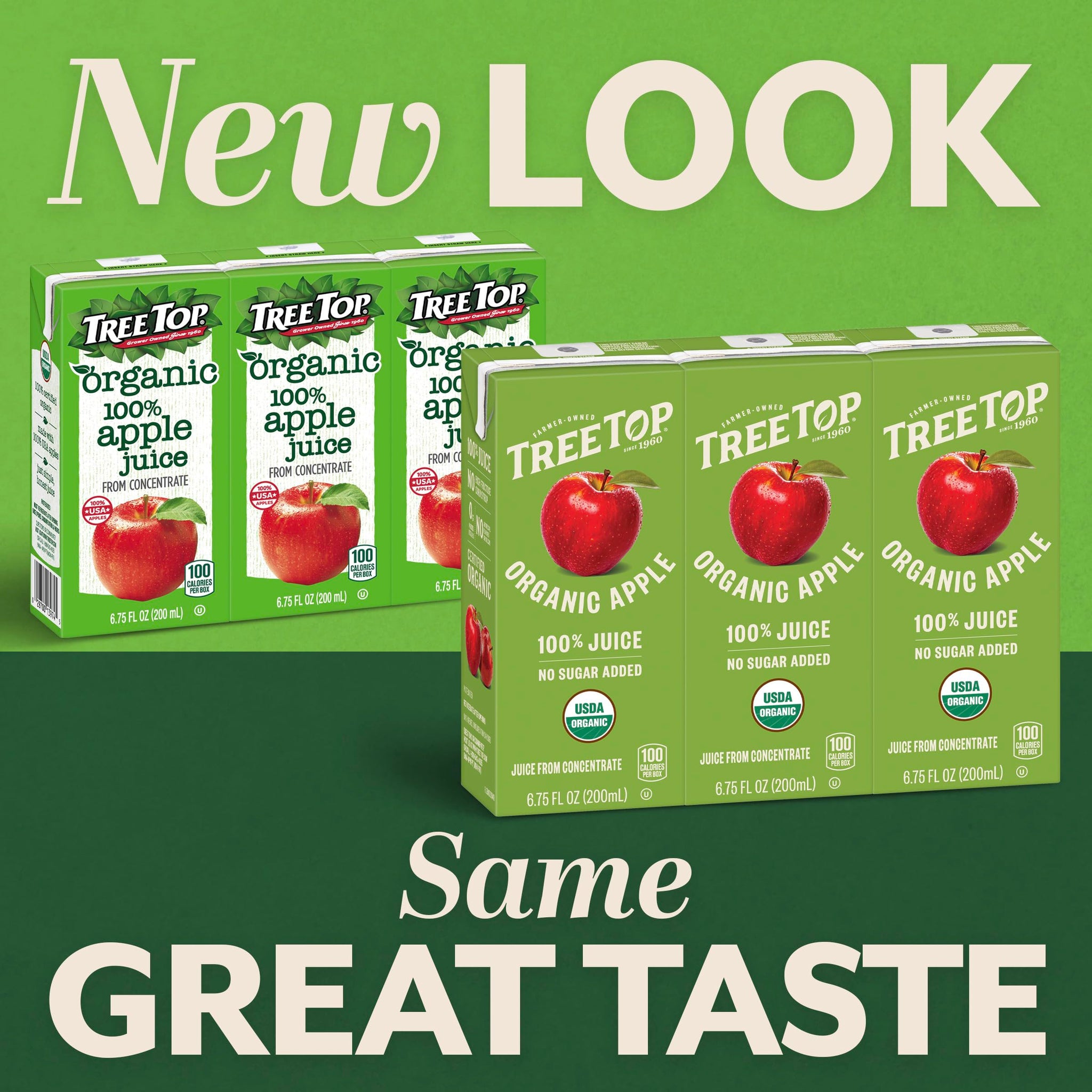TREE TOP 100% ORGANIC APPLE JUICE - JUICE BOXES 6.75 OZ 3 Count (Pack of 1)