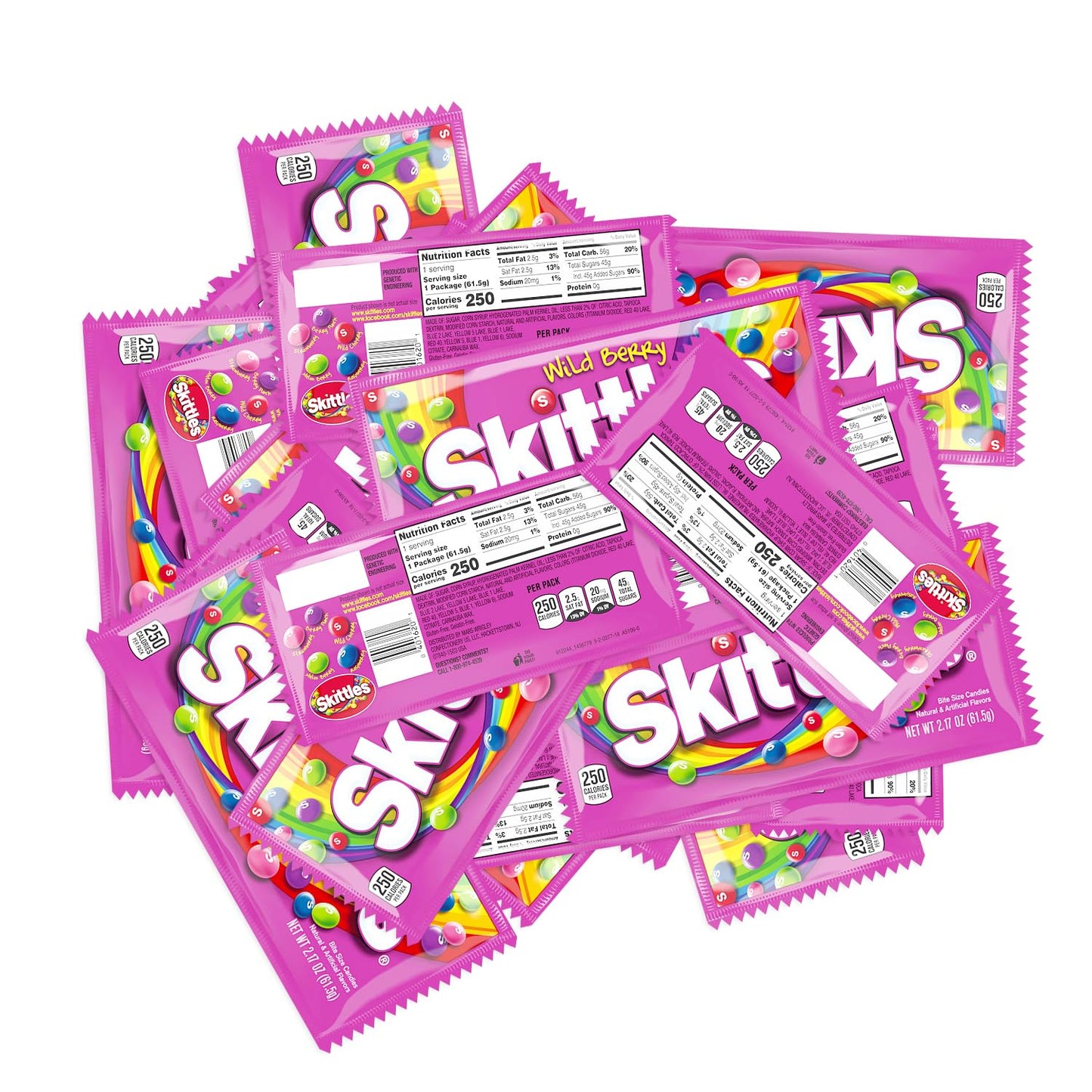Skitles Wild Berry Fruity Candy - Assorted Fruit Flavored Chewy Candy, Individually Wrapped Bulk Candy for Parties, Events & Sharing - Approx. 120-140