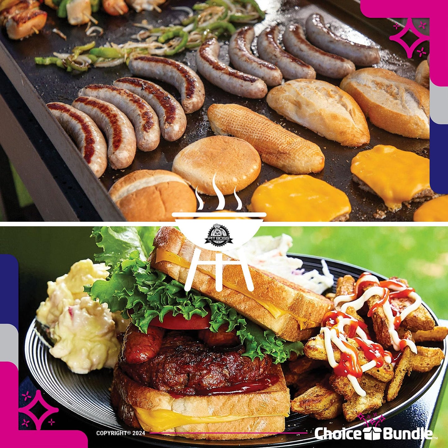 Pit Boss Ultimate Burger Premium BBQ Barbecue Mixed Seasoning Spice & Rub 4 pk Choice Bundle (22 oz) + Guide & Keychain Bottle Opener (6 Items)!