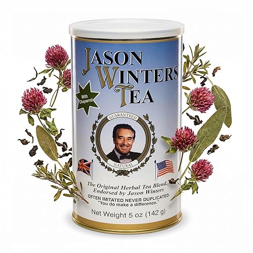 Jason Winters Classic Blend Herbal Tea with Chaparral - 5oz Loose Leaf Herbal Tea - Red Clover Tea & Herbalene Special Spice - Original Jason Winters