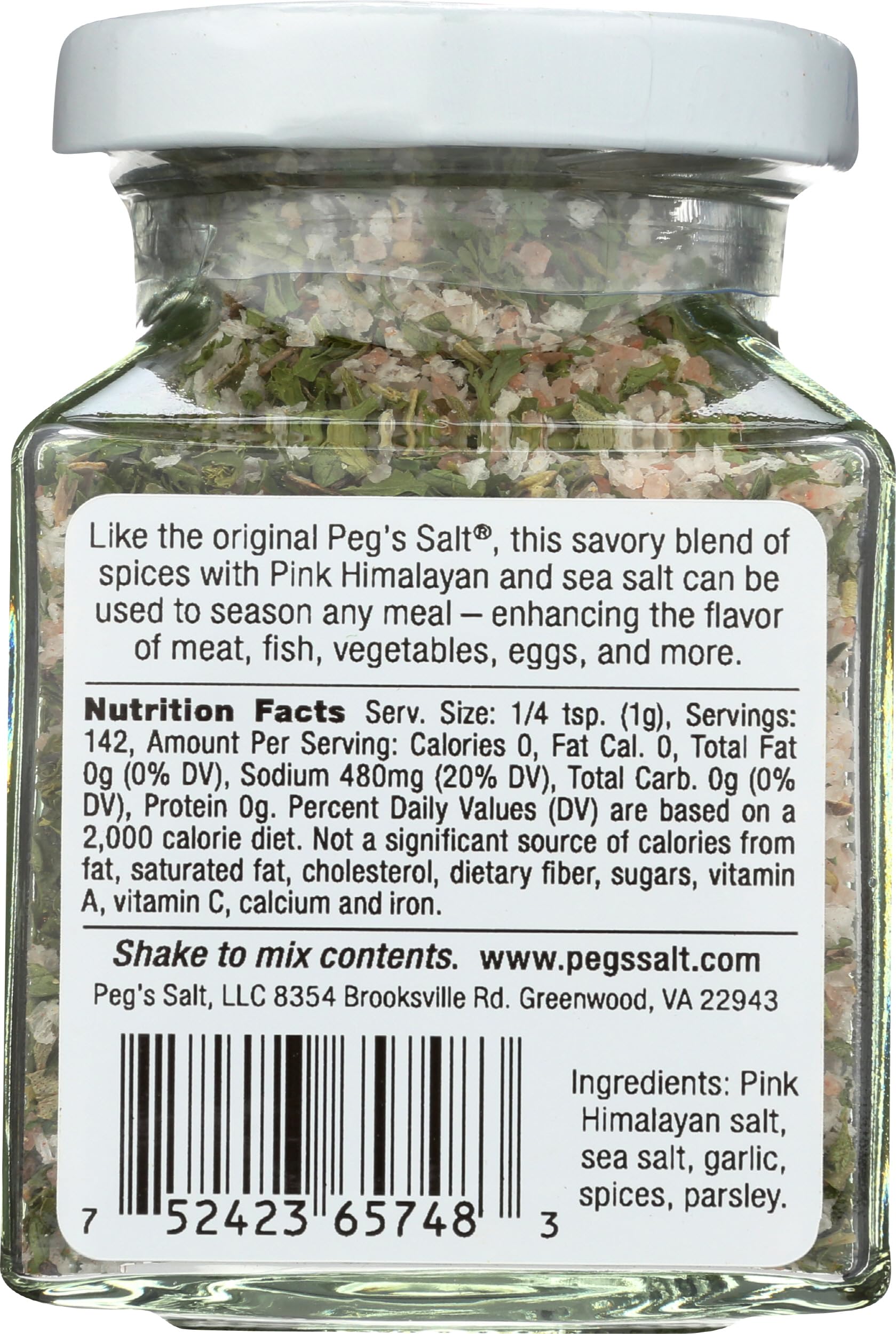 Peg's Pink Salt Seasoned Salt - Gourmet Seasoning - All Purpose for Cooking - Salt with Herbs and Spices (6 oz)