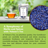 Nelson's Tea Cornflower Petals - Dried Blue Cornflower (Centaurea Cyanus) for Tea Blends, Latte, Smoothie, & Bath Salts (2 oz.)