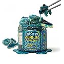 Sour Gooey Ultimate Mix Gummies, Sour Blue Raspberry Gummy Candy Mix, Ooze Sticky Gummies, Liquid Chewy Sweet Treat Resealable Container [Choose the