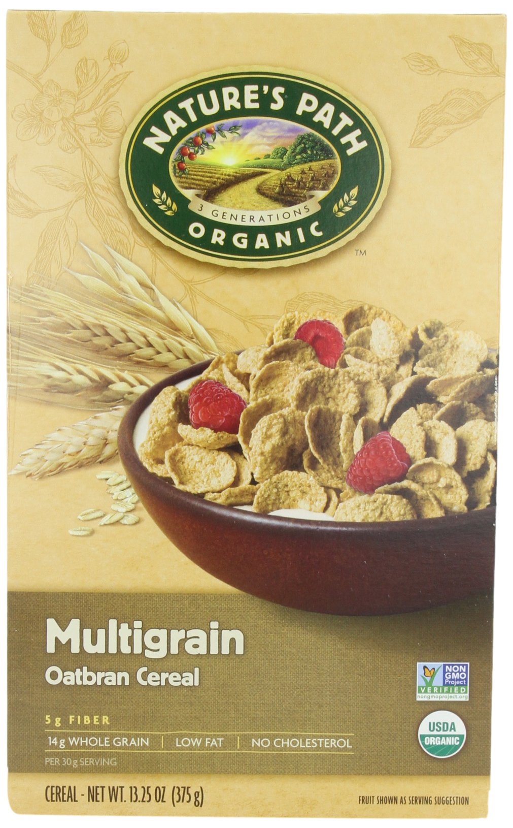 Nature's Path Organic Multigrain Oatbran Flakes Cereal -- 13.25 oz