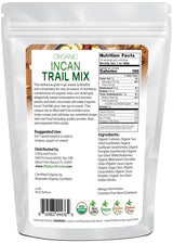 Organic Incan Trail Mix - Raw Superfood Snack - Cashews + Sunflower Seeds + Dark Chocolate Chips + Pumpkin Seeds + White Mulberries + Goji Berries +