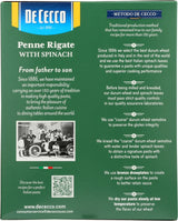 De Cecco Spinach Pasta, Penne Rigate, 12 Oz
