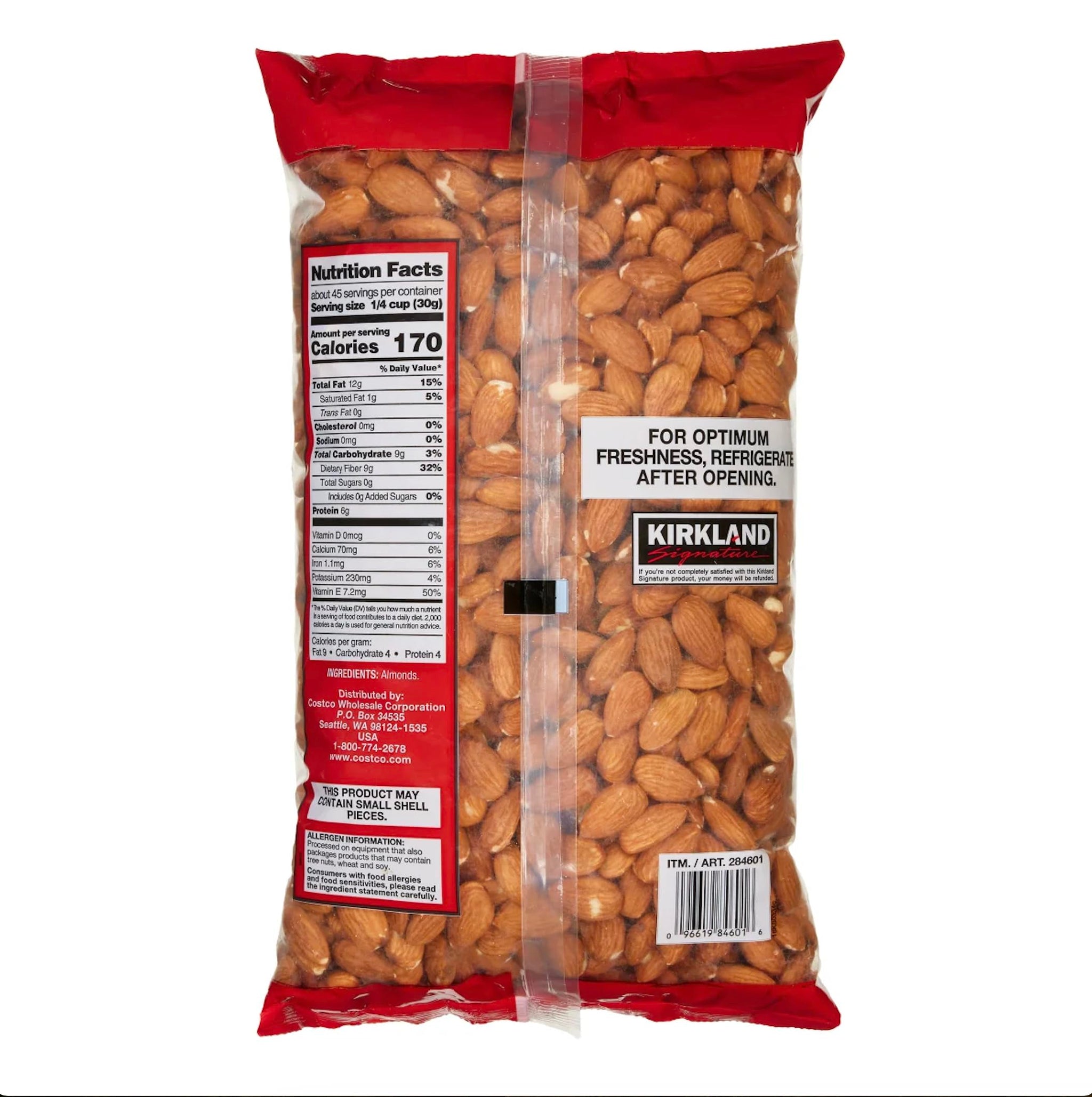 3 lb Supreme Natural Snack Nuts Whole Almonds Unsalted, Unroasted