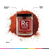 Spiceology - Raspberry Chipotle Sweet & Spicy All-Purpose BBQ Seasoning Spice Rub - Use on: Ribs, Pork, Bacon or Chicken - 4.2 oz