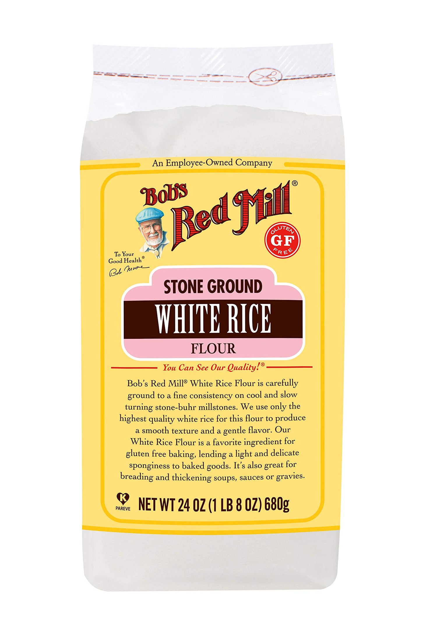 Bob's Red Mill Gluten Free White Rice Flour, 24 Oz (4 Pack)