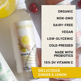 Urban Remedy Organic Ginger Lemonade, Low Glycemic Lemon Drink with Probiotics & Vitamin C, Immune & Digestive Support, Vegan, Gluten-Free, Non-GMO