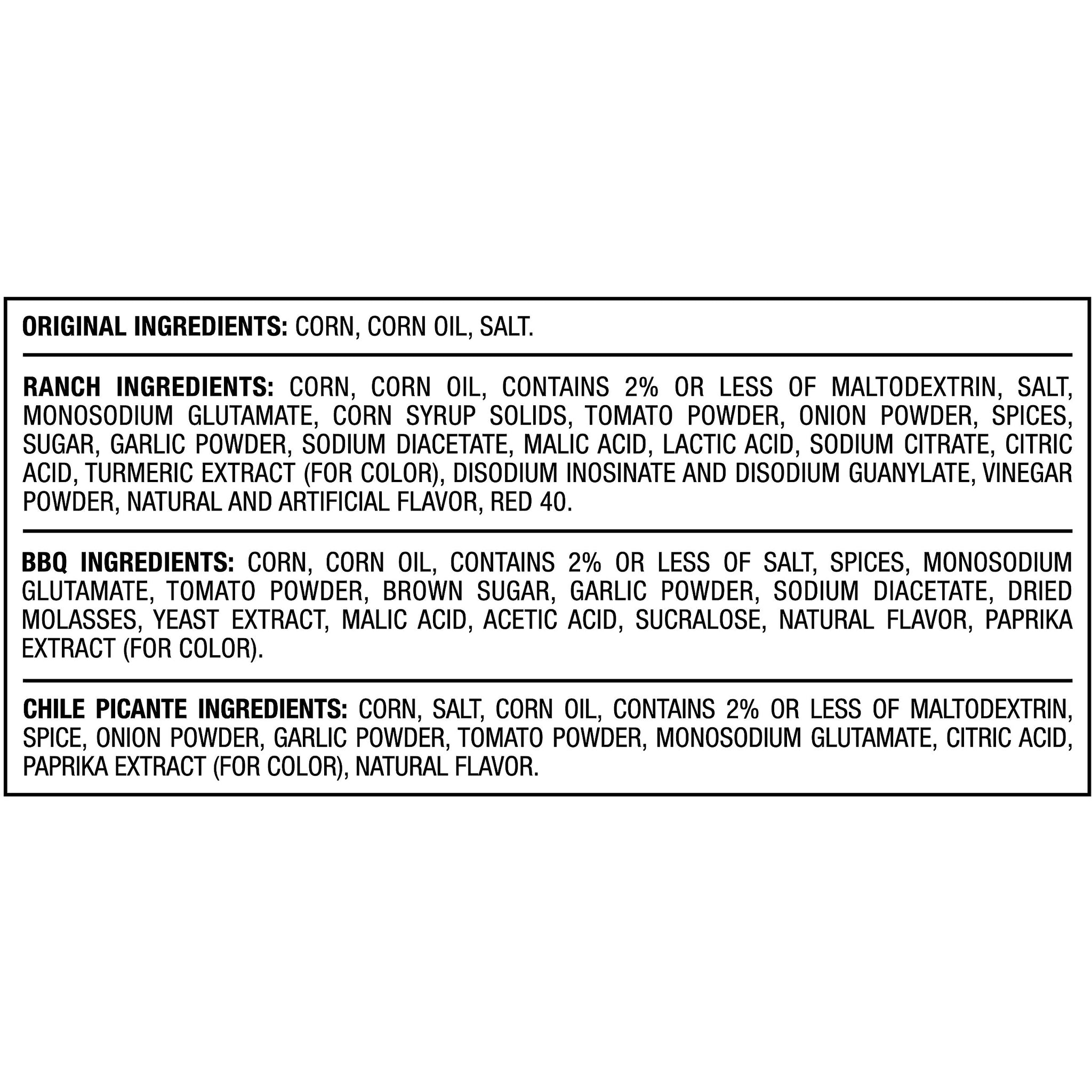 CORN NUTS Variety Pack, Crunchy Corn Kernels, Snack Box, Individual Packs, Snacks For Adults, Original, Ranch, BBQ, Chile Picante con Limon, 1oz