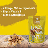 Almond Brothers Roasted Almonds - Pack of 3, 5 oz - Hand Crafted Lemon Glazed Almonds, Gluten-Free, Non-GMO