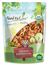 Food to Live Organic Almonds and Cashews Mix, 8 Ounces - Oven Roasted Nuts with Himalayan Salt, Non-GMO, Protein Rich Trail Mix, Healthy Vegan Snack