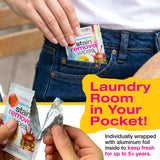 Stain Remover Wipes - 50 PCS Individually Wrapped - Instant Stain Remover for Clothes, Fabric & Jackets - Portable No-Rinse Cleaner for Travel, Purse