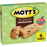Mott's Soft Baked Bars, Chocolate Chip, Made with Applesauce, 6 Ct, 5.76 oz