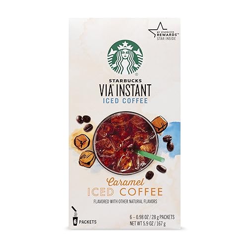 Starbucks VIA Instant Coffee Flavored Packets - Caramel Iced - 1 box (6 packets)