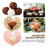 LALADEFIEE 100pcs Truffle Wrappers Elegant Shaped Chocolate Liners for Weddings Parties for Candy Boxes Mini Lightweight Compact Design