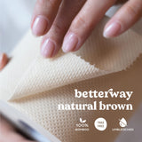 Betterway Unbleached Bamboo Toilet Paper Rolls - Eco-Friendly 3 Ply Toilet Tissue - 12 Long-Lasting Rolls - 360 Sheets/Roll - Organic, FSC Certified