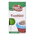 Baker's Choice Green Fondant Icing-4 oz.-Ready to Use Cake Decorating Frosting-Easy To Roll,Moldable,Kosher,Dairy Free,and Nut Free-Green Fondant