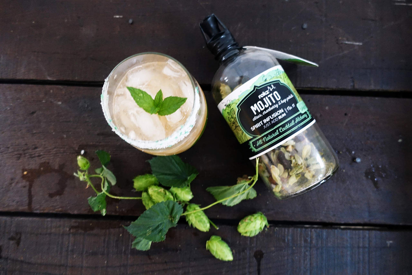 Rokz Mojito Spirit Infusion Bottle for Cocktails, 16 Ounce