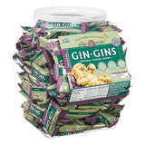 Gin Gins Chewy Ginger Candy Bulk Pack | Individually Wrapped Candies in Reusable Plastic Tub | Gluten Free and Vegan Ginger Chews, 275 Pieces