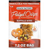 Snack Factory Buffalo Wing Pretzel Crisps, Non-GMO, 7.2 OZ Resealable Bag