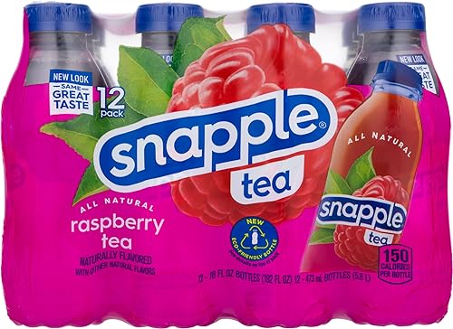 Snapple, Raspberry Tea, 16 Fl Oz, 12 Pack