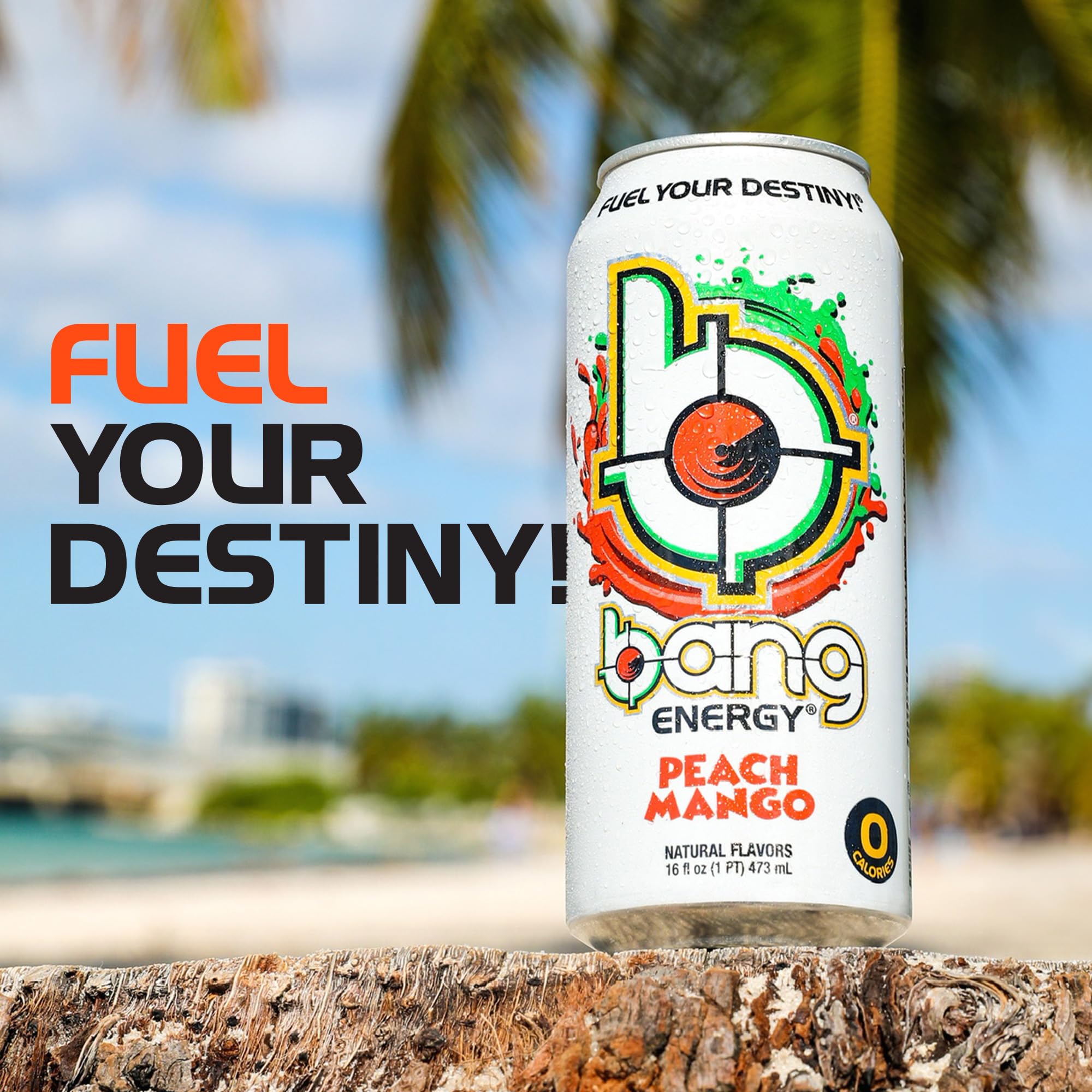 Bang Energy Peach Mango, Sugar-Free Energy Drink, 16-Ounce