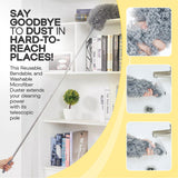 Microfiber Feather Duster with Extension Pole 100 Inches, (8 PCS), Cleaning Brush, Dusters for Cleaning High Ceilings, Cobwebs, Blinds, Cars