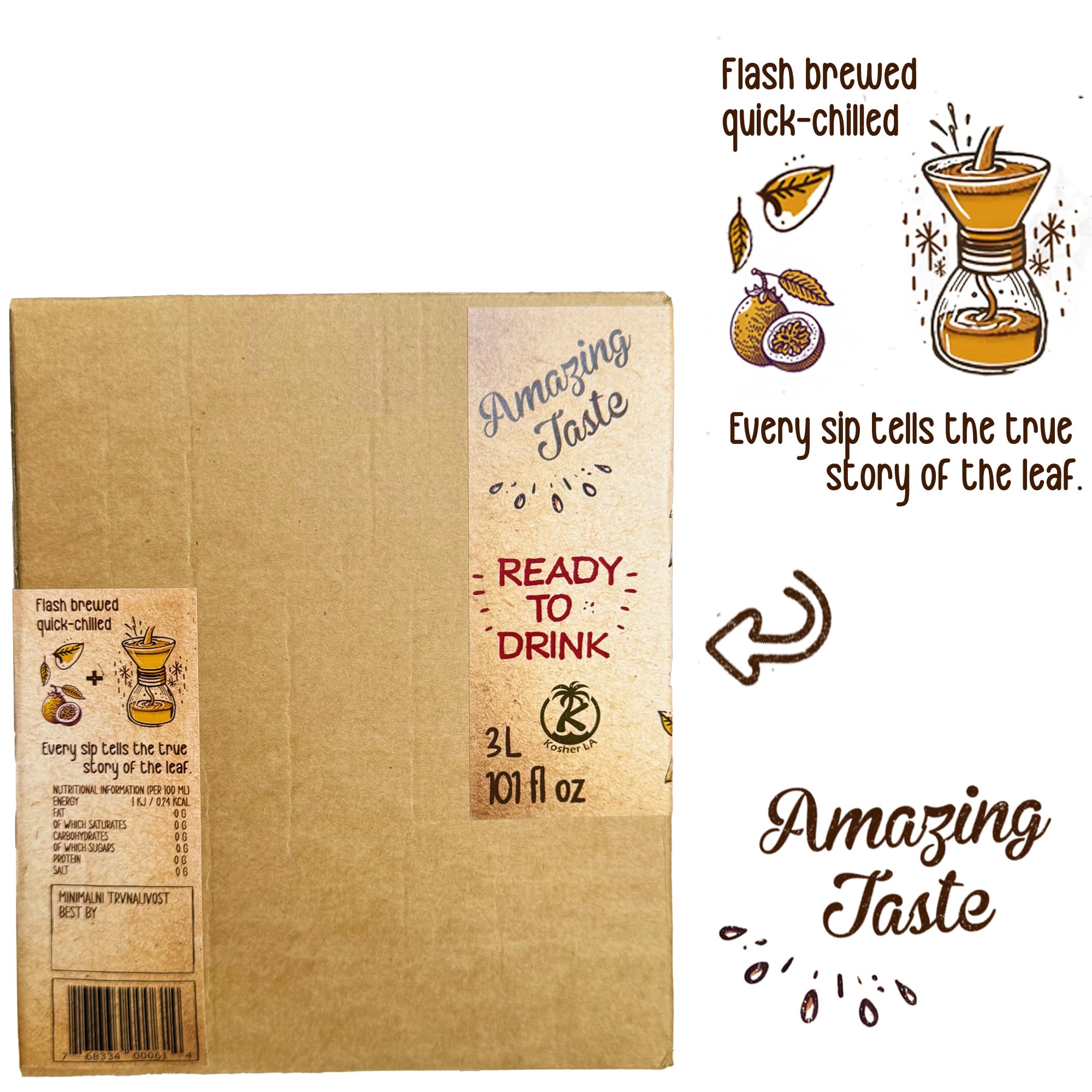 Better Than Cold Brew Passion Fruit Tea, 3L (101 Fl Oz) Bag in Box with Tap | Tropical, Fruity & Refreshing | Eco-Friendly Packaging
