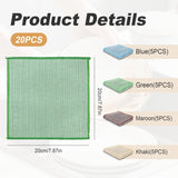 20 pcs Multipurpose Wire Dishwashing Rags, Upgraded 2-Layer Non-Scratch Metal Wire Dish Cloths for Wet/Dry Use, Reusable for Kitchen & Cookware, Sinks