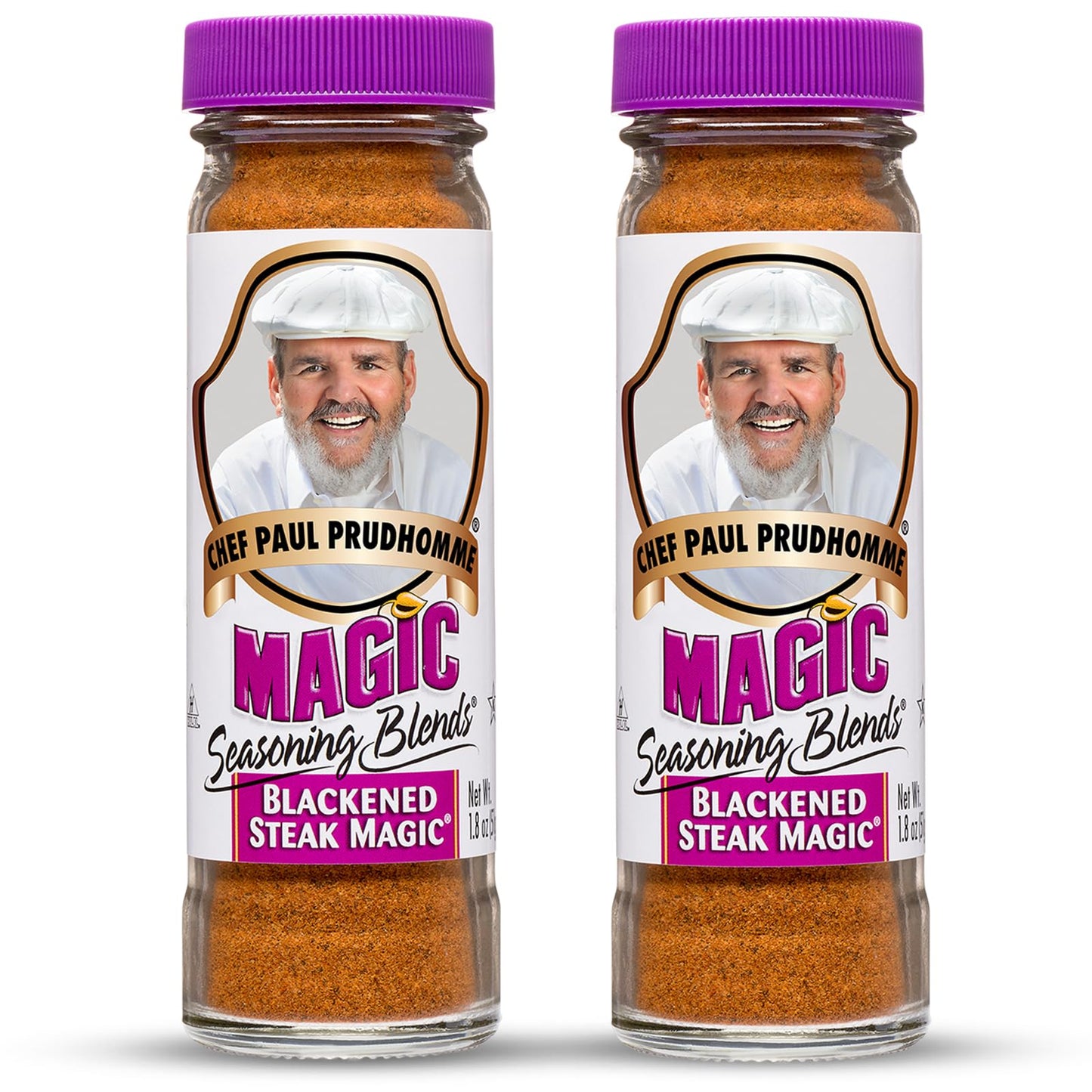 Chef Paul Magic Seasoning Blends Blackened Steak Magic | Bold Flavor for Steak & Beef | Gluten-Free Seasoning for Grilling, Roasting & BBQ | Spice